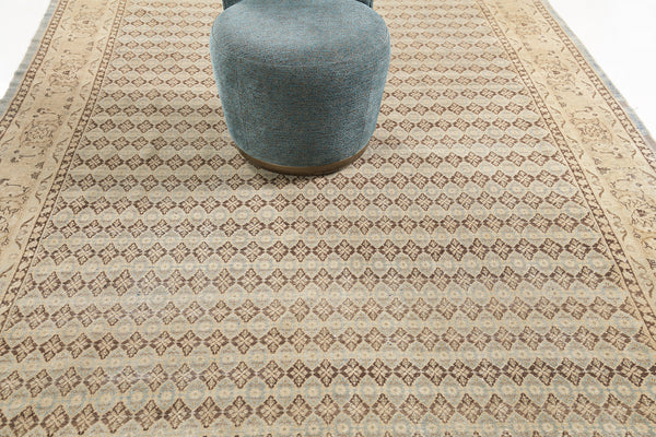 Vintage Turkish Anatolian Rug - hand-knotted in Turkey - overhead flat lay view [#36]