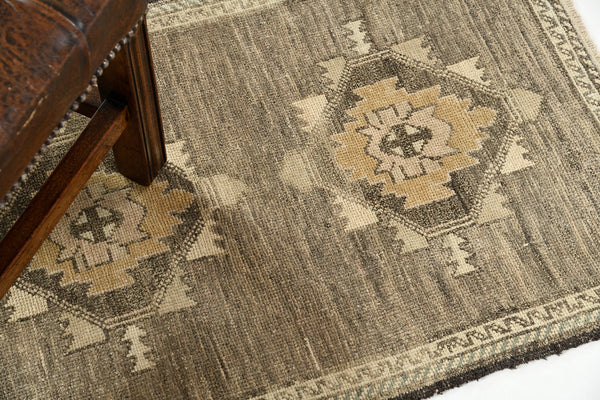 Vintage Turkish Anatolian - hand-knotted in Turkey - overhead flat lay view [#18]