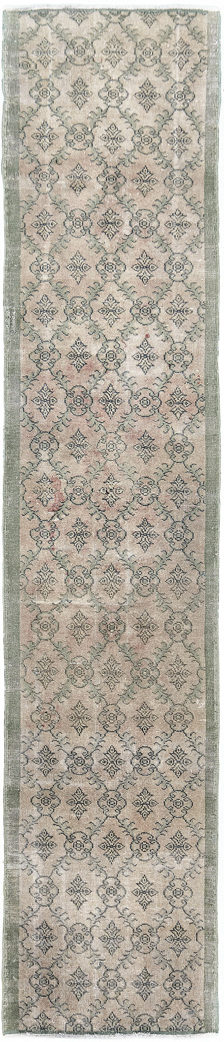 Overdyed Vintage Turkish Anatolian Runner - hand-knotted in Turkey - one-of-a-kind handmade area rug [#7]
