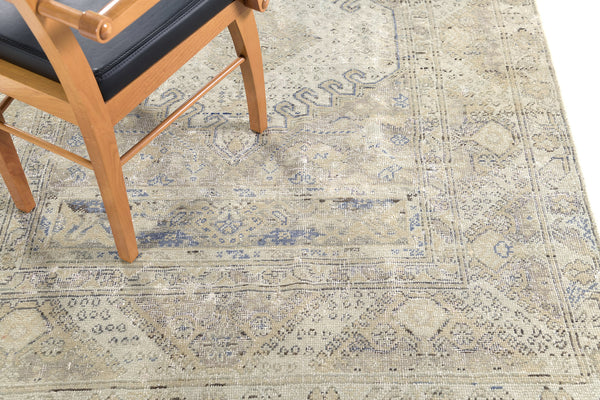 Vintage Turkish Anatolian Rug - hand-knotted in Turkey - overhead flat lay view [#19]