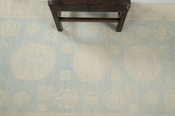 Vintage Style Safira Collection Khotan Runner - East Turkestan Khotan - close-up of weave texture and pile (2)