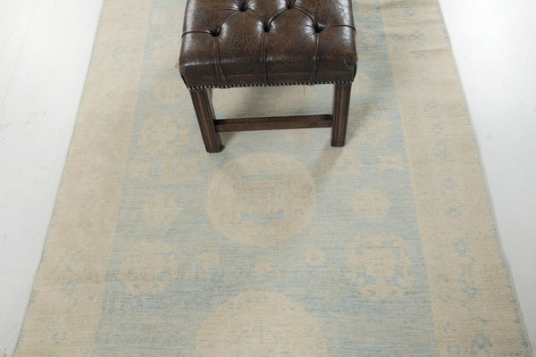 Vintage Style Safira Collection Khotan Runner - East Turkestan Khotan - detailed border and fringe (2)