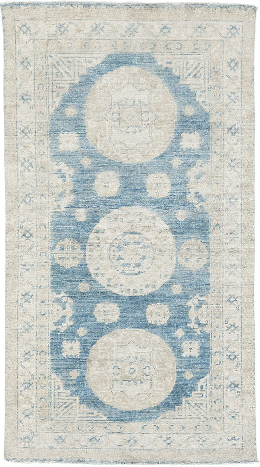 18th Century Khotan Design Revival Runner D5387 Safira