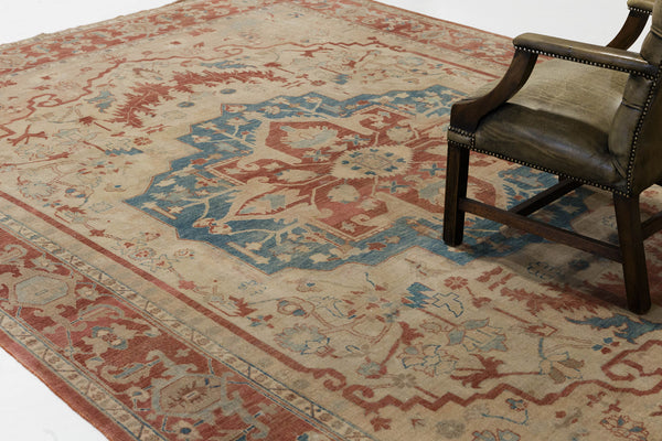Vintage Style Antique Serapi Revival Bliss Collection - artisan revival weave - detailed border and fringe