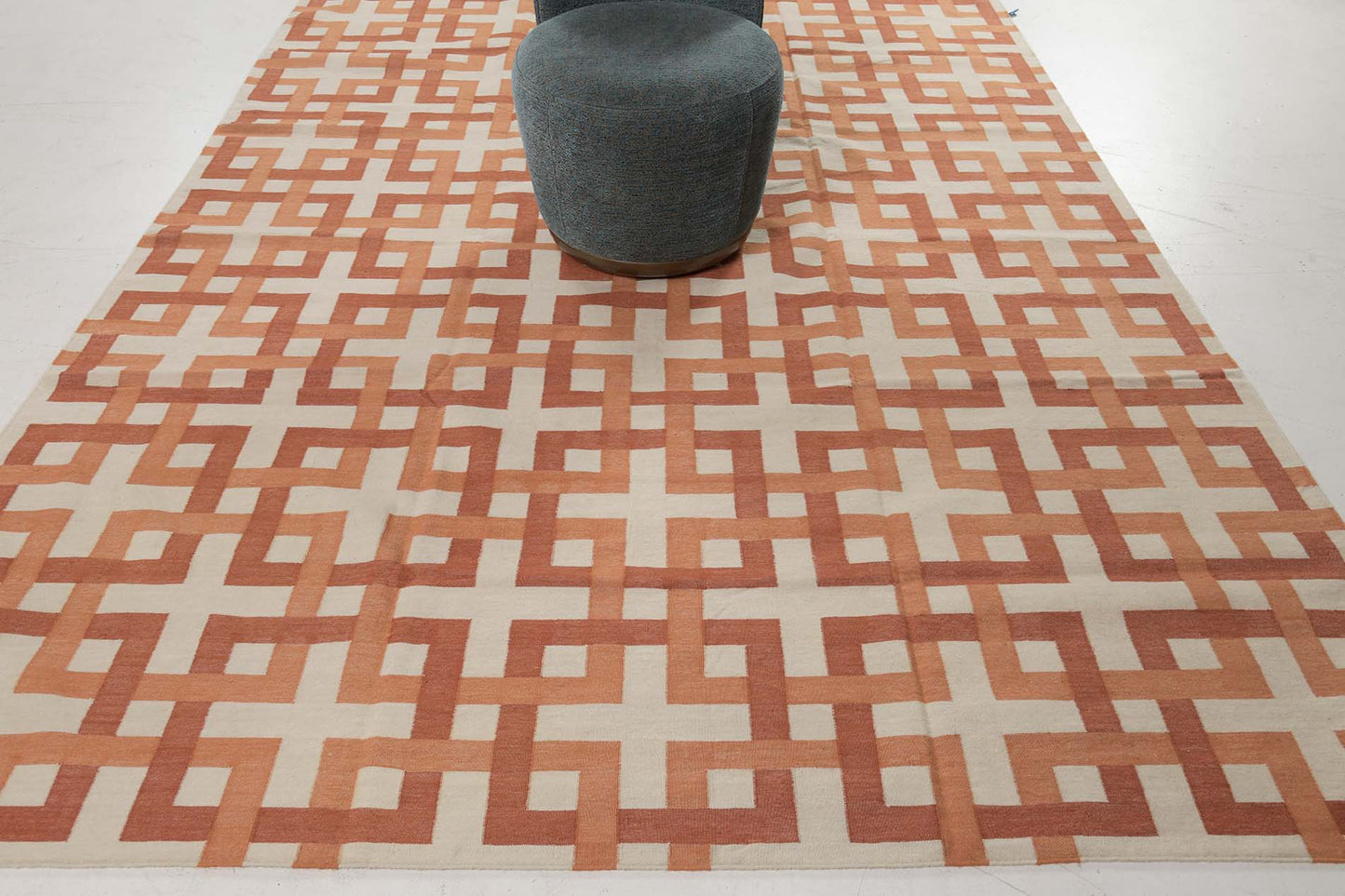 Contemporary Flat-Weave Rug Cielo Collection Estera Tangerine