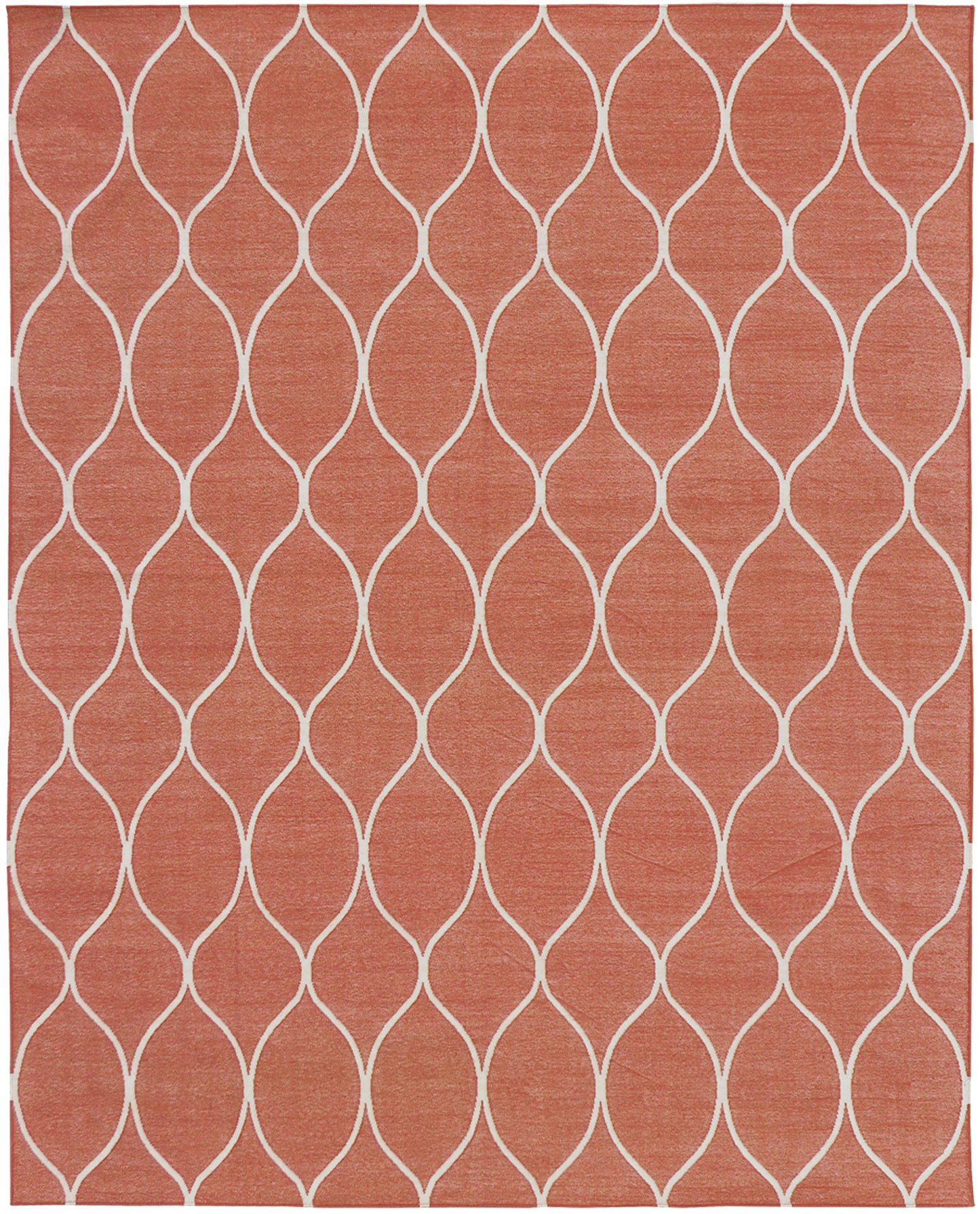 Contemporary Flat-Weave Rug Cielo Collection Valla Tangerine