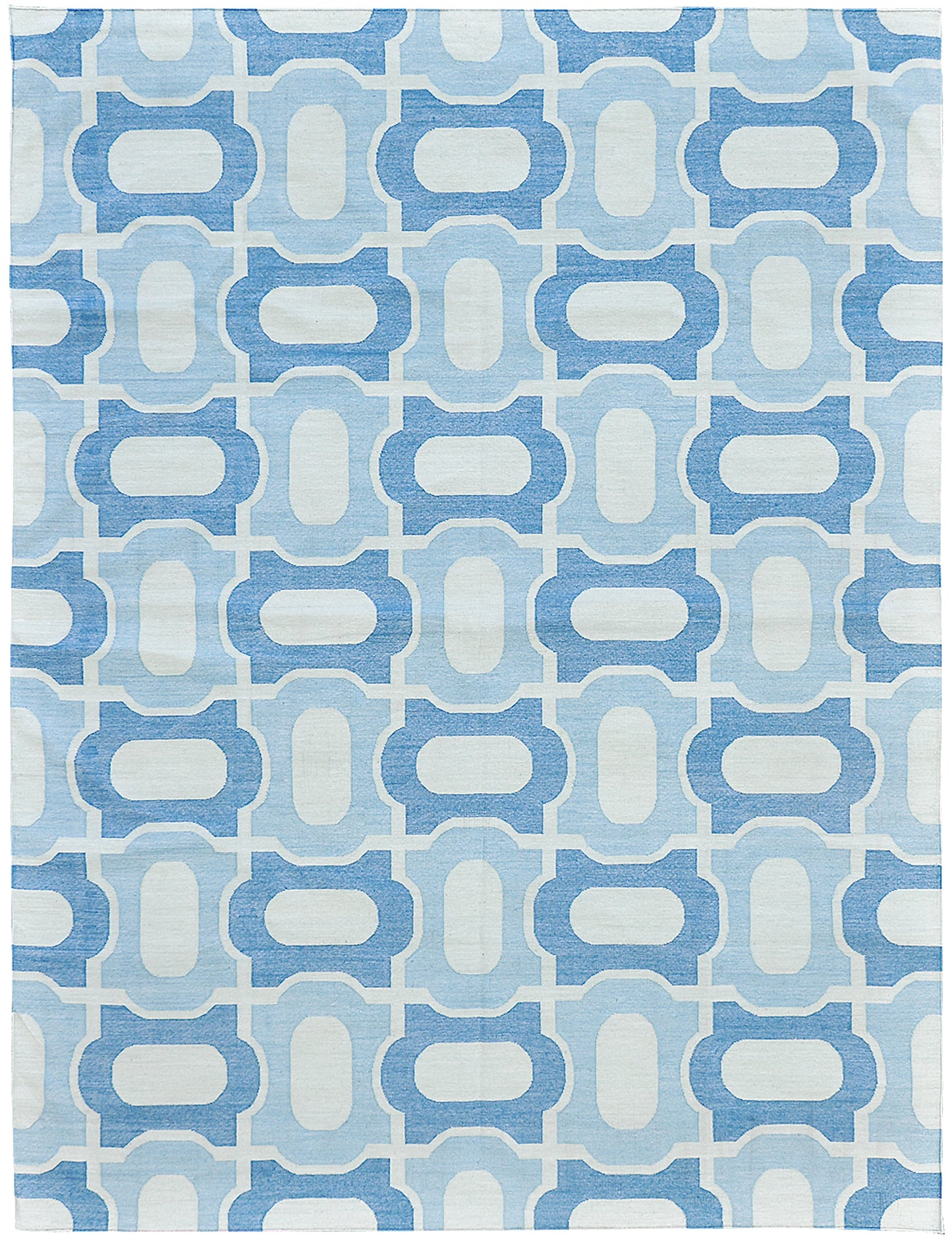 Contemporary Flat-Weave Rug Cielo Collection Gems Turquoise
