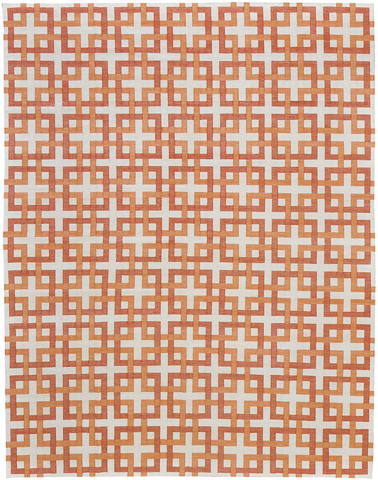 Contemporary Flat-Weave Rug Cielo Collection Estera Tangerine