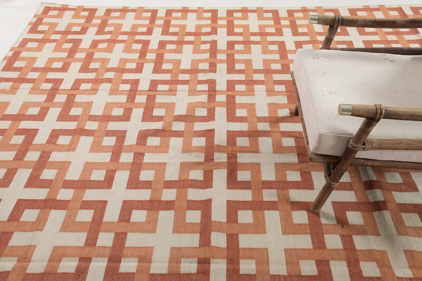 Contemporary Flat-Weave Rug Cielo Collection Estera Tangerine