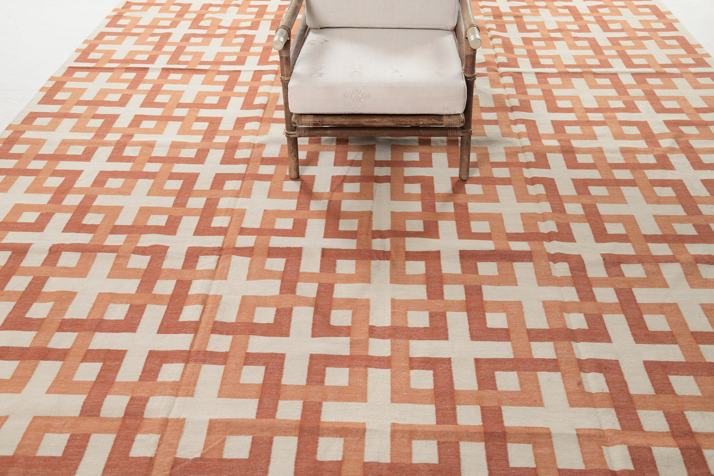 Contemporary Flat-Weave Rug Cielo Collection Estera Tangerine