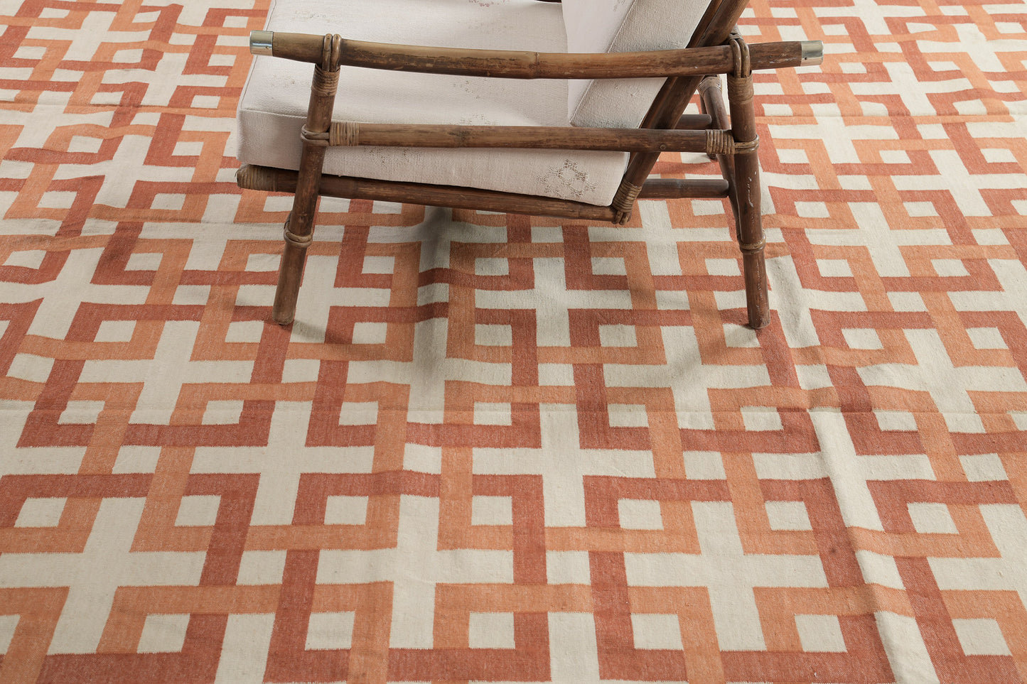 Contemporary Flat-Weave Rug Cielo Collection Estera Tangerine