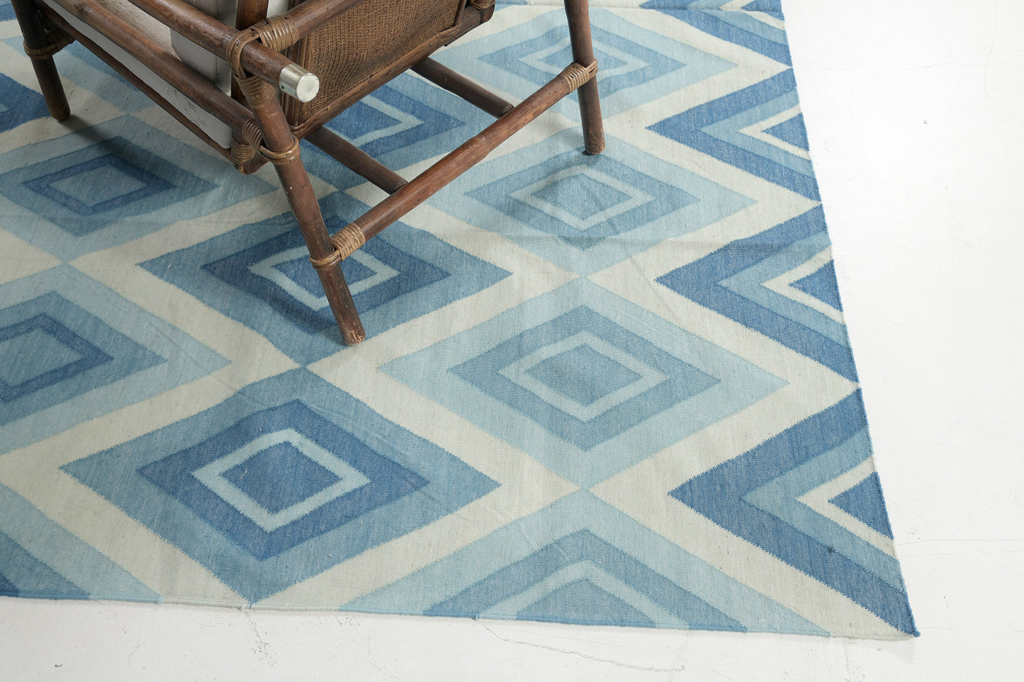 Contemporary Flat-Weave Rug Cielo Collection Permata Turquoise