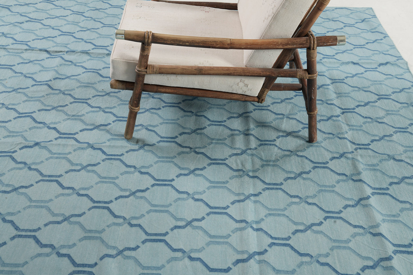 Contemporary Flat-Weave Rug Cielo Collection Zenia Turquoise