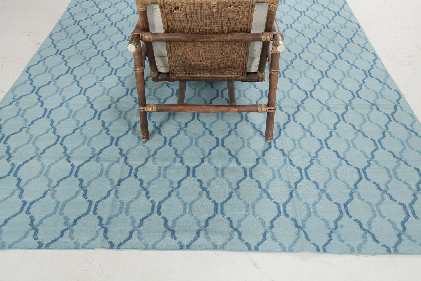 Contemporary Flat-Weave Rug Cielo Collection Zenia Turquoise