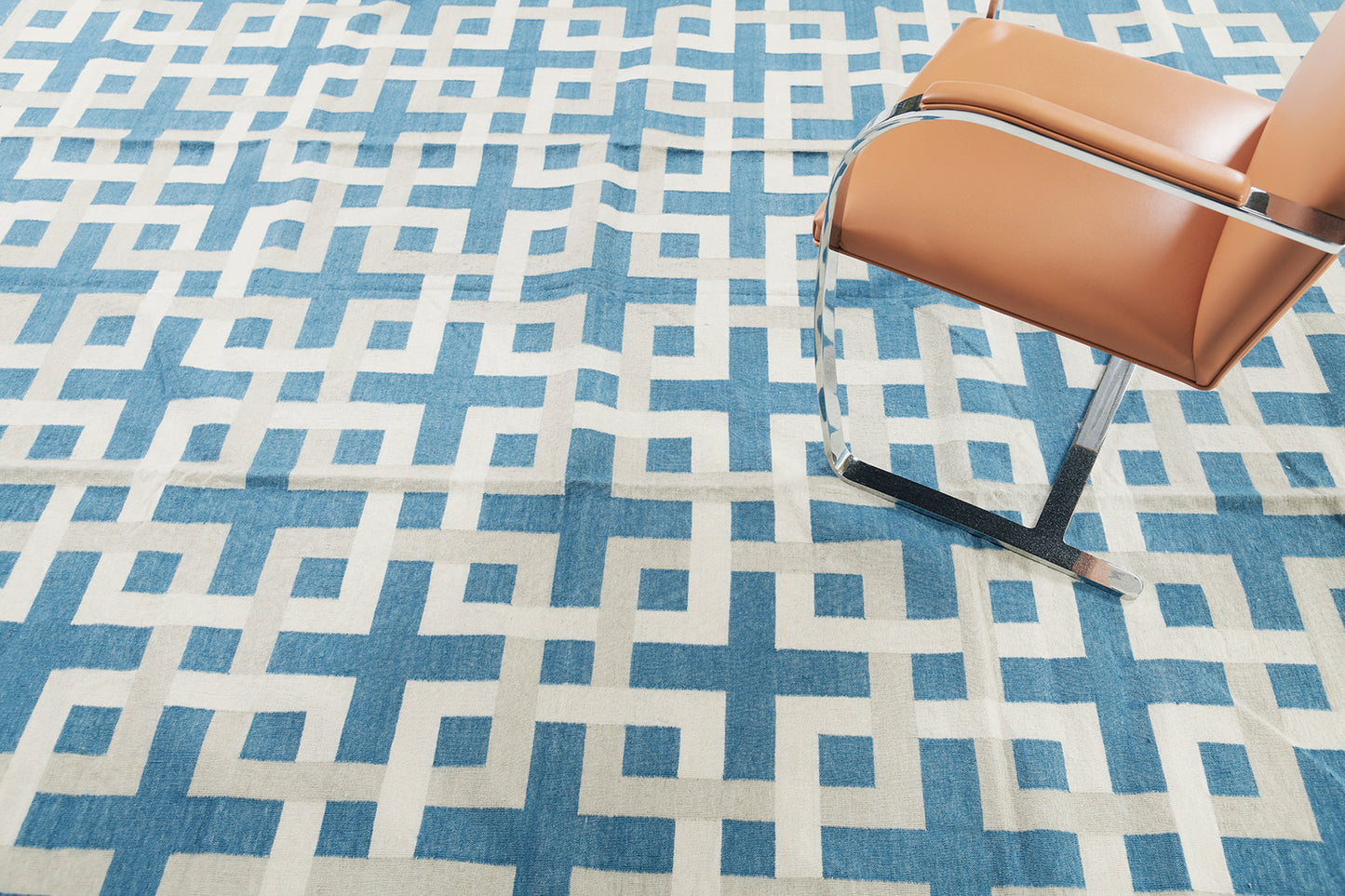 Contemporary Flat-Weave Rug Cielo Collection Estera Peacock