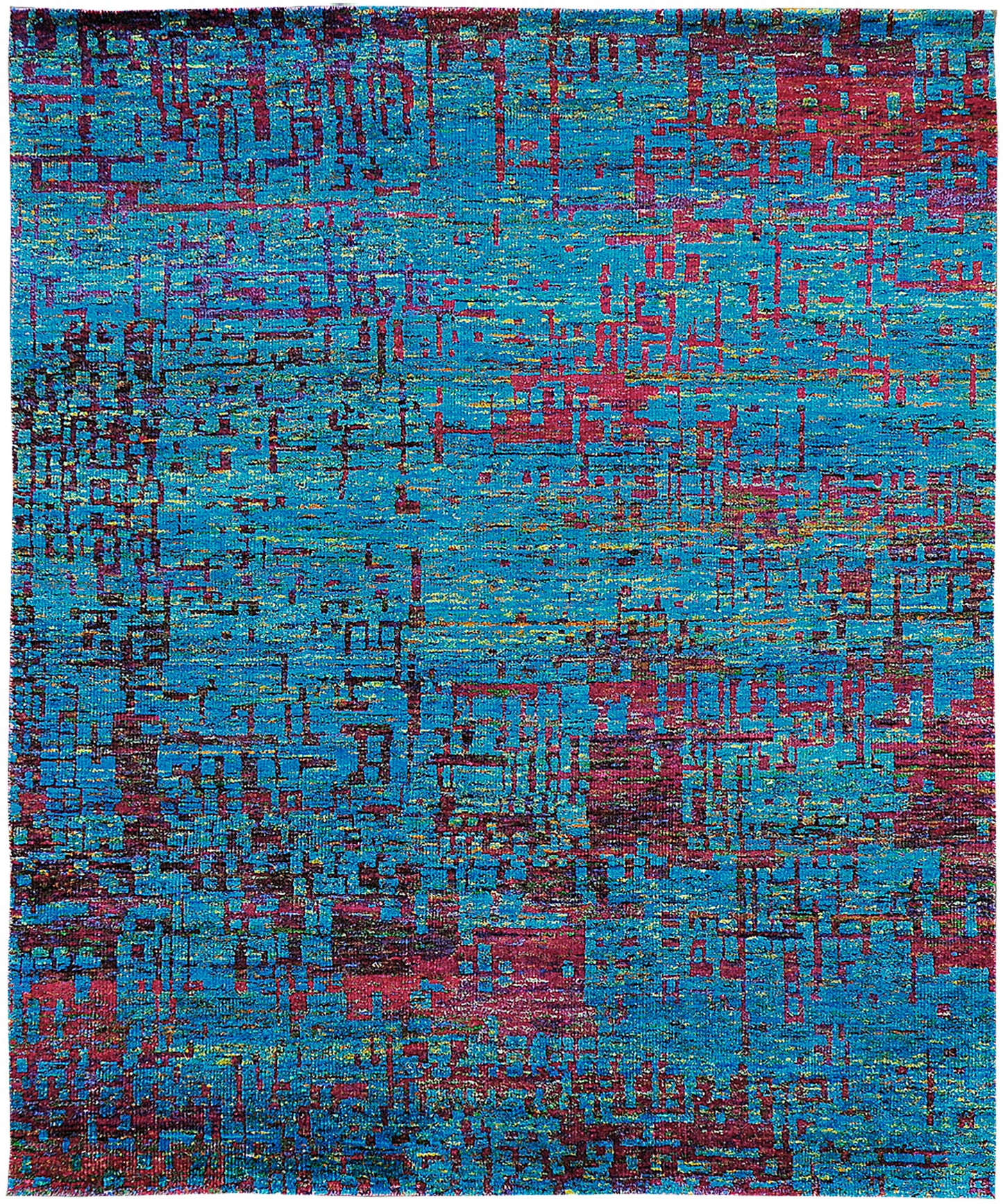 Modern Rug Image 7865 Modern Design Sari Silk Rug Echo