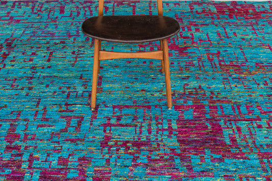 Modern Rug Image 7866 Modern Design Sari Silk Rug Echo