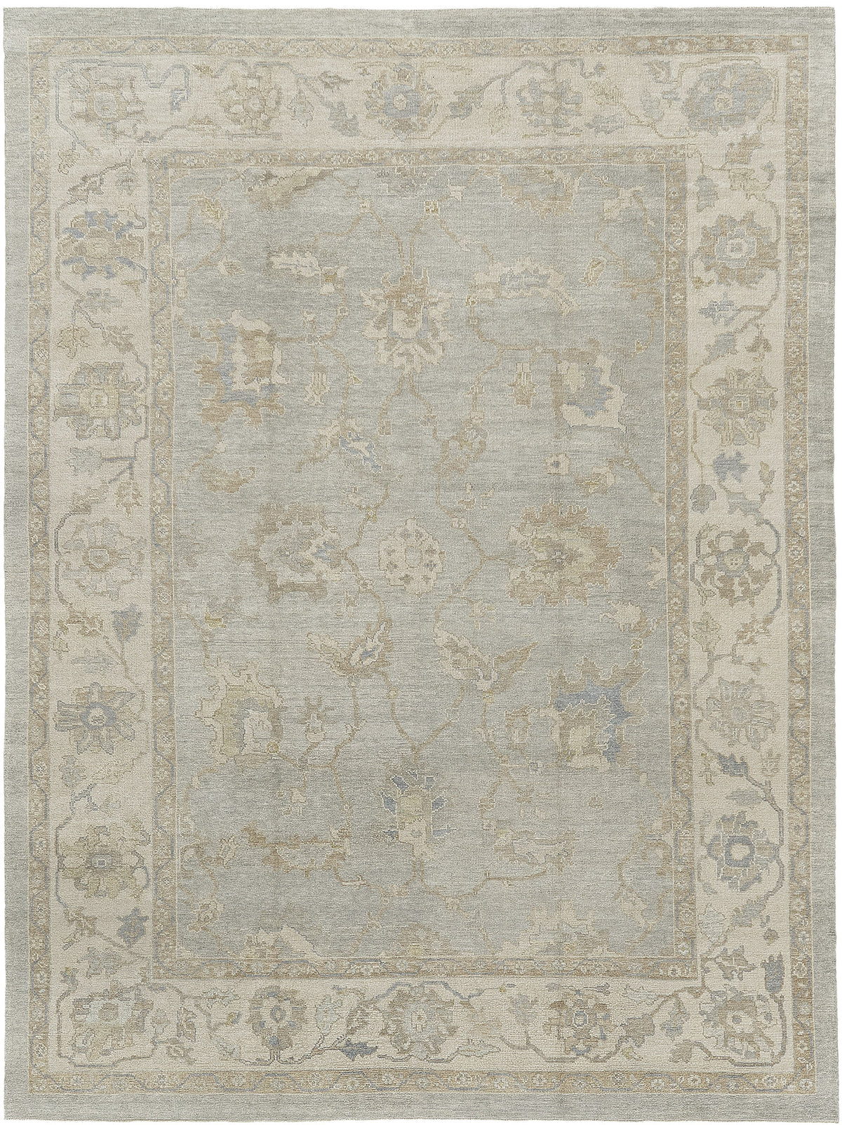 Turkish Oushak Revival Rug - hand-knotted in Turkey - one-of-a-kind handmade area rug [#4]