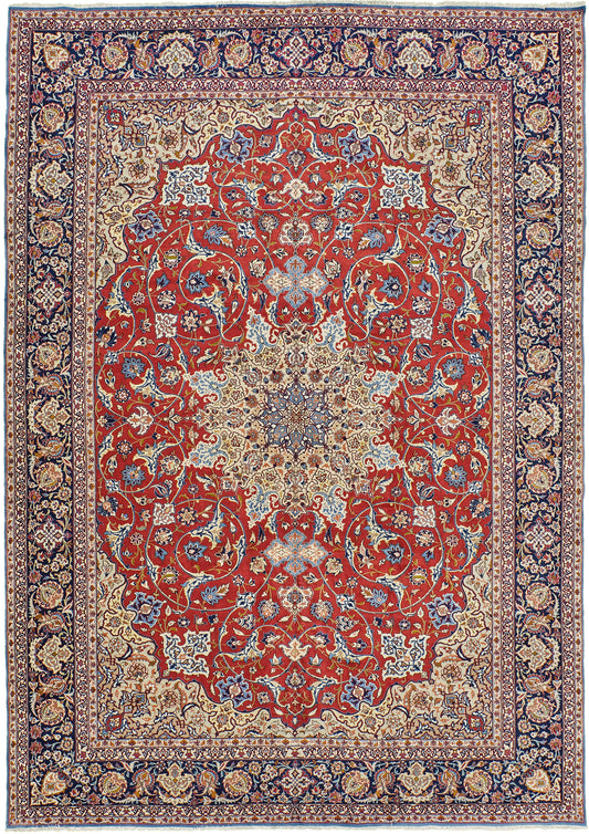 Persian Rug 3450 Vintage Persian Isfahan Rug 25800