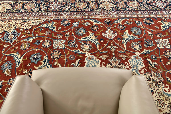 Persian Rug 3452 Vintage Persian Isfahan Rug 25800