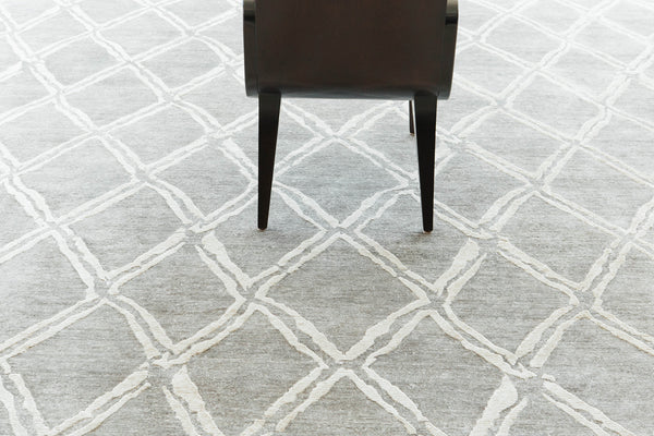Modern Rug Image 7749 Modern Design Bamboo Silk Rug Palisade Embossed