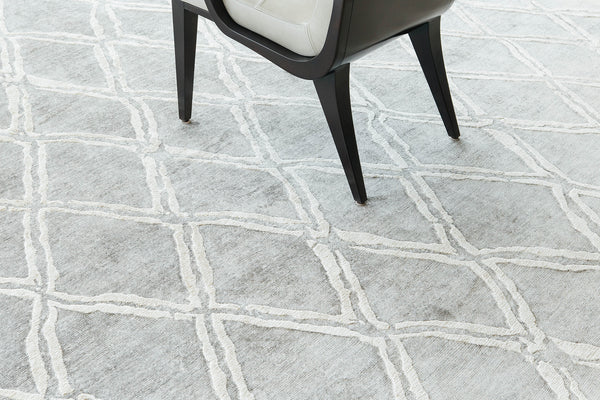 Modern Rug Image 7751 Modern Design Bamboo Silk Rug Palisade Embossed
