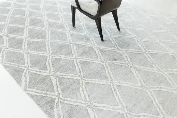Modern Rug Image 7745 Modern Design Bamboo Silk Rug Palisade Embossed