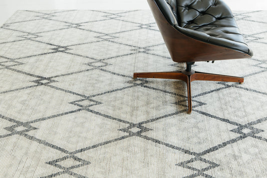 Modern Rug Image 7861 Modern Design Wool & Bamboo Silk Ribbed Rug Vita Amaratna