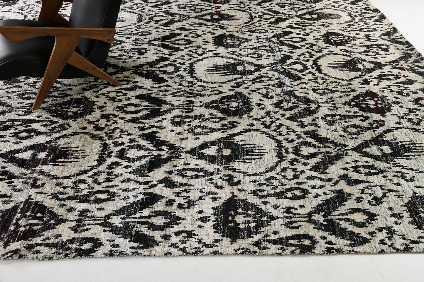 Ikat Design Rug Sari Silk