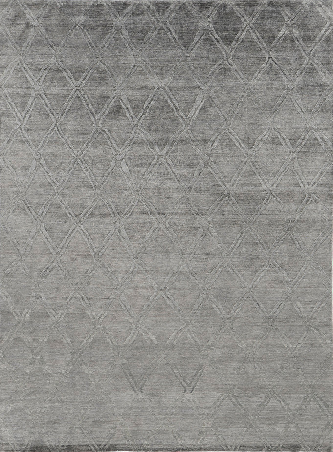 Modern Rug Image 7770 Modern Design Bamboo Silk Rug Palisade Embossed