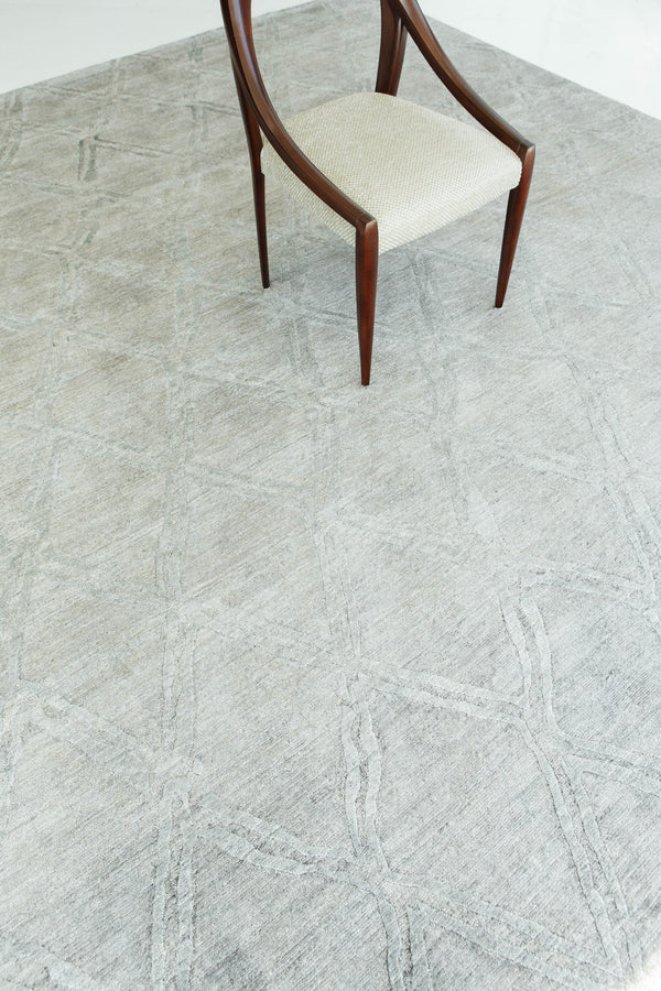 Modern Rug Image 7774 Modern Design Bamboo Silk Rug Palisade Embossed