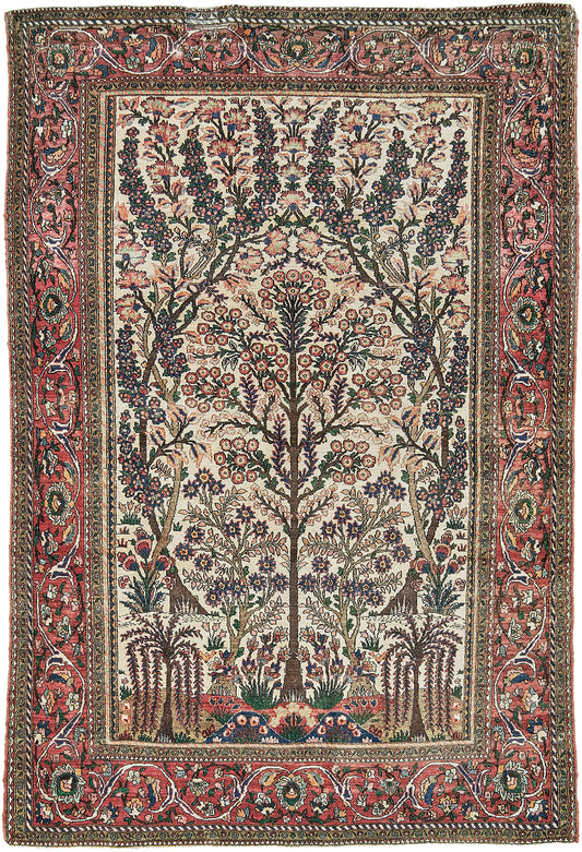 Persian Rug 3460 Vintage Persian Isfahan Rug 26009