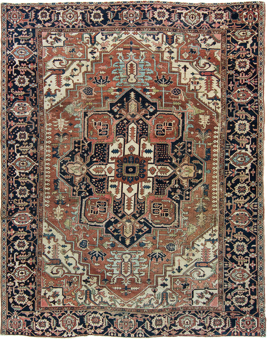 Persian Rug 1915 Antique Persian Serapi Rug 26027