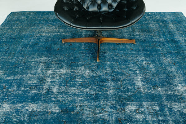 Overdyed Vintage Style Rug - overhead flat lay view [#9]