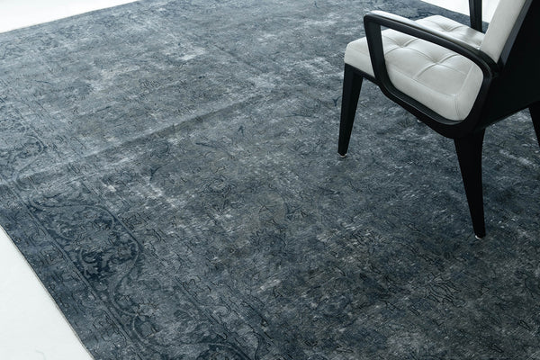 Overdyed Vintage Style Rug - close-up of weave texture and pile [#10]