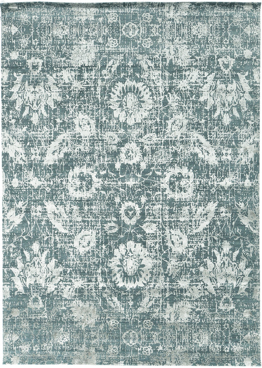 Modern Design Mezzo Collection Wool & Silk Embossed Rug ESK634