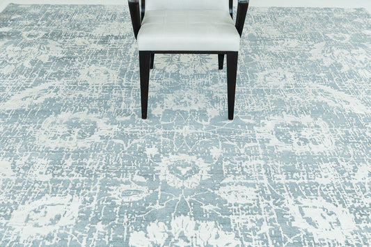 Modern Design Mezzo Collection Wool & Silk Embossed Rug ESK634