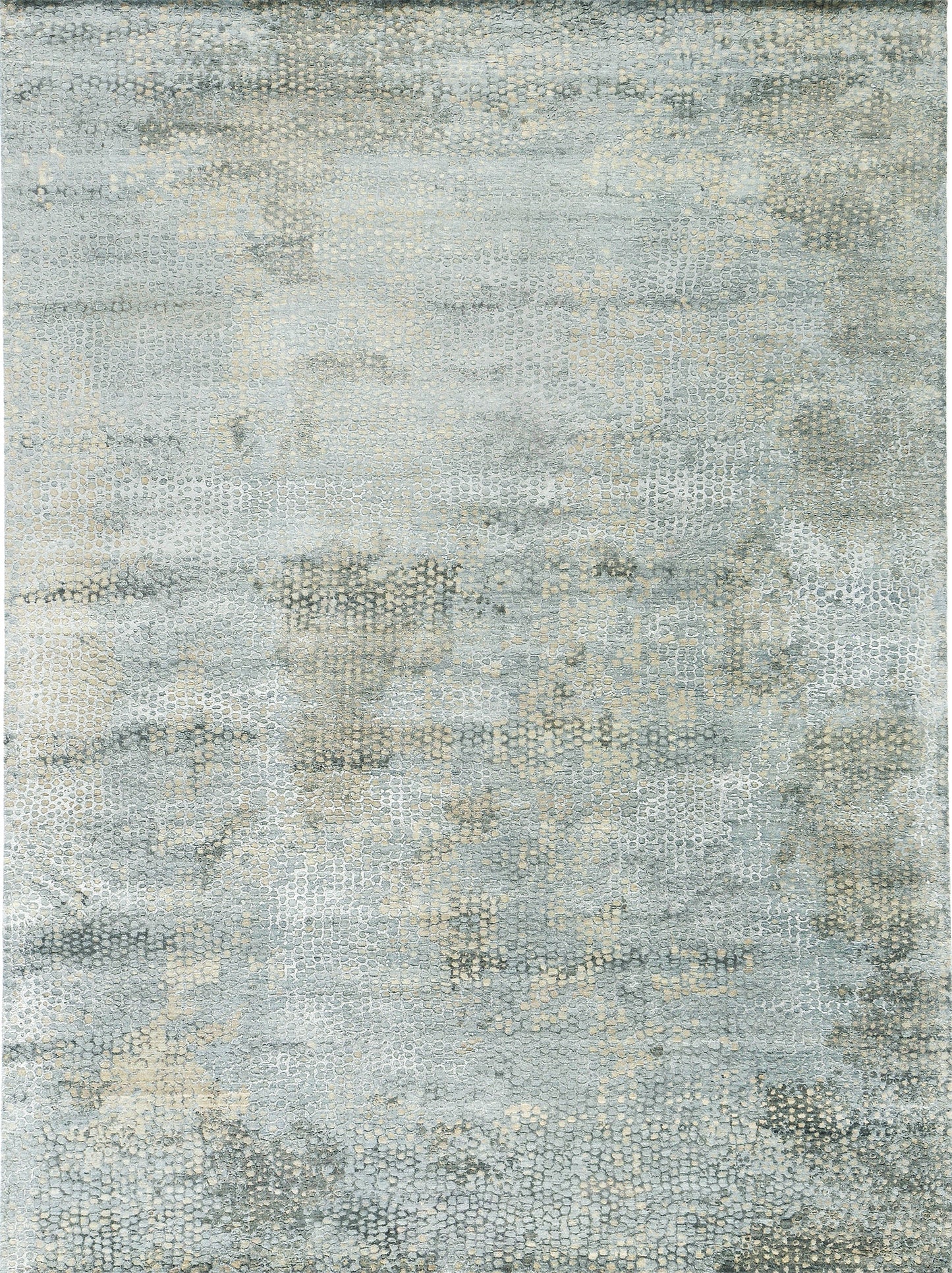 Modern Design Mezzo Collection Wool & Silk Embossed Rug ESK404