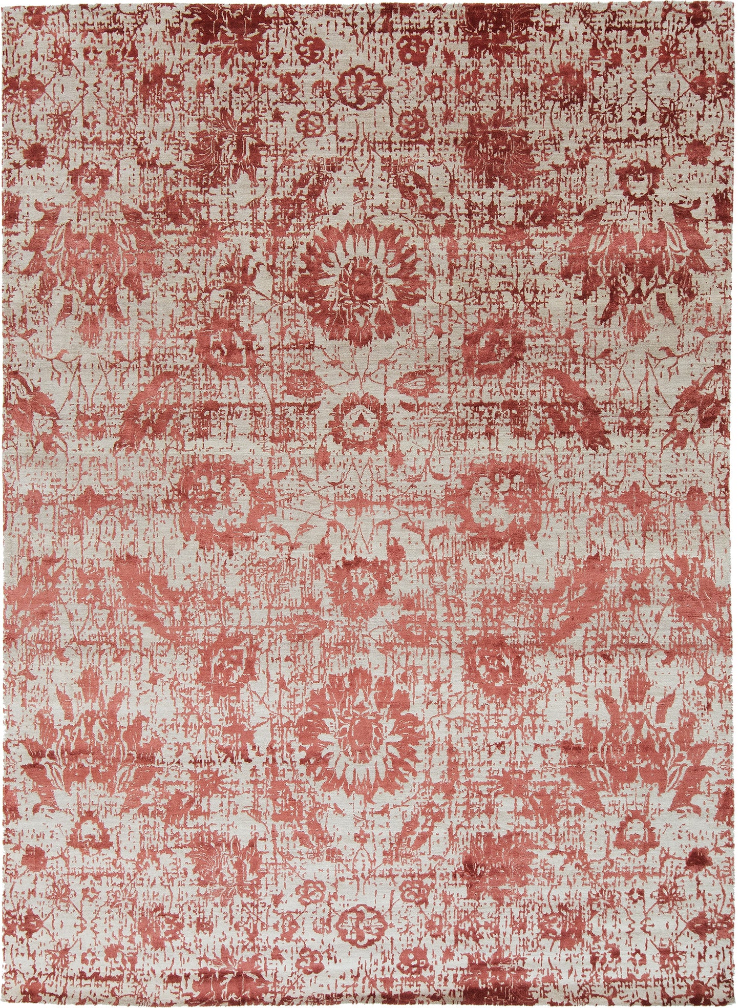 Modern Design Mezzo Collection Wool & Silk Embossed Rug ESK624