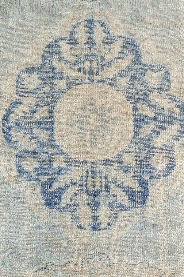 Vintage Turkish Anatolian Distressed Rug - hand-knotted in Turkey - styled in room setting
