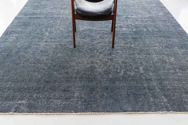 Vintage Overdye Distressed Rug - overdyed vintage - close-up of weave texture and pile