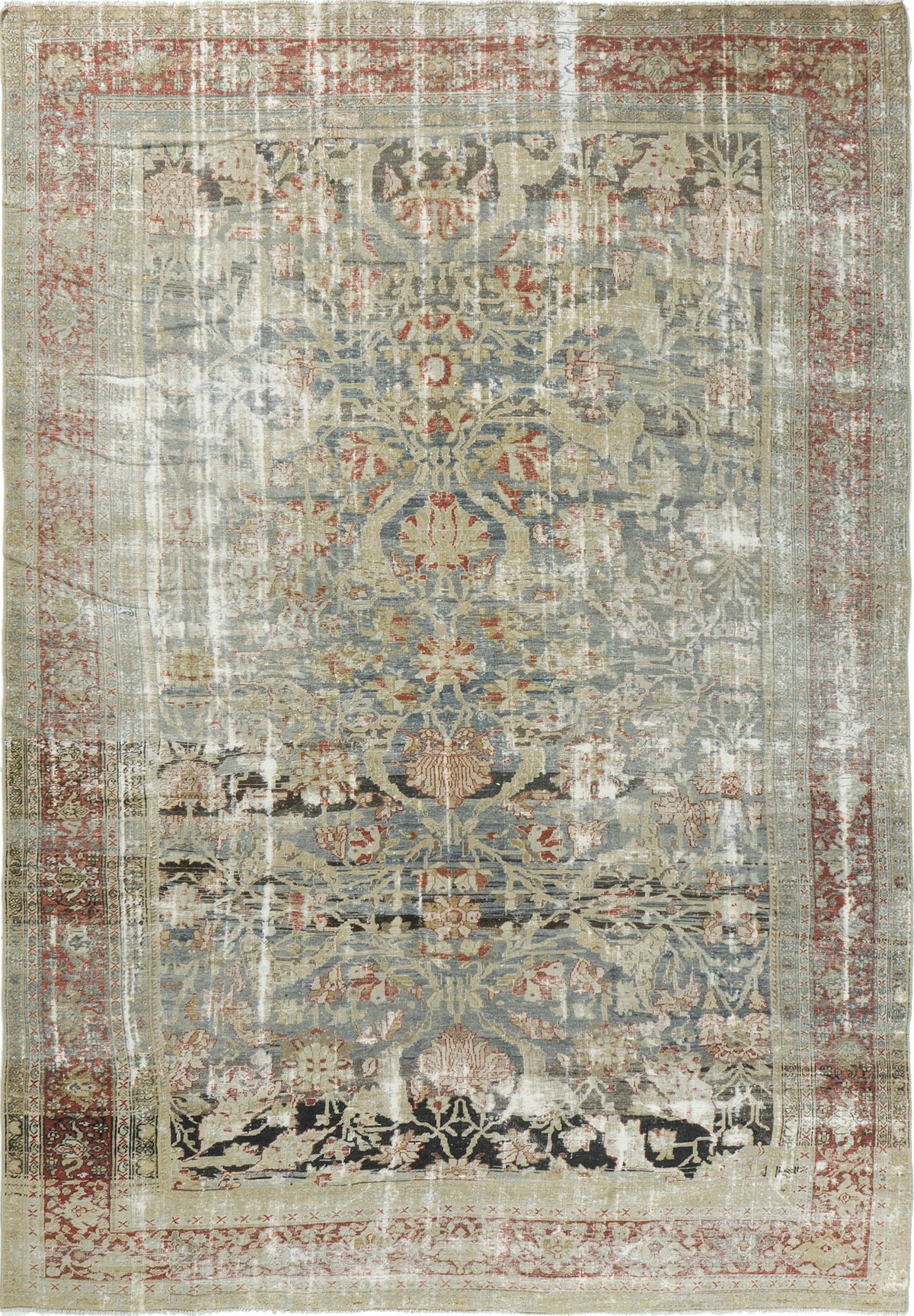Persian Rug 2054 Antique Persian Sultanabad Distressed Rug 26380