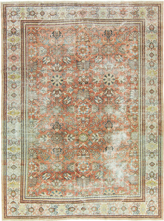 Antique Persian Mahal Distressed Rug 26416