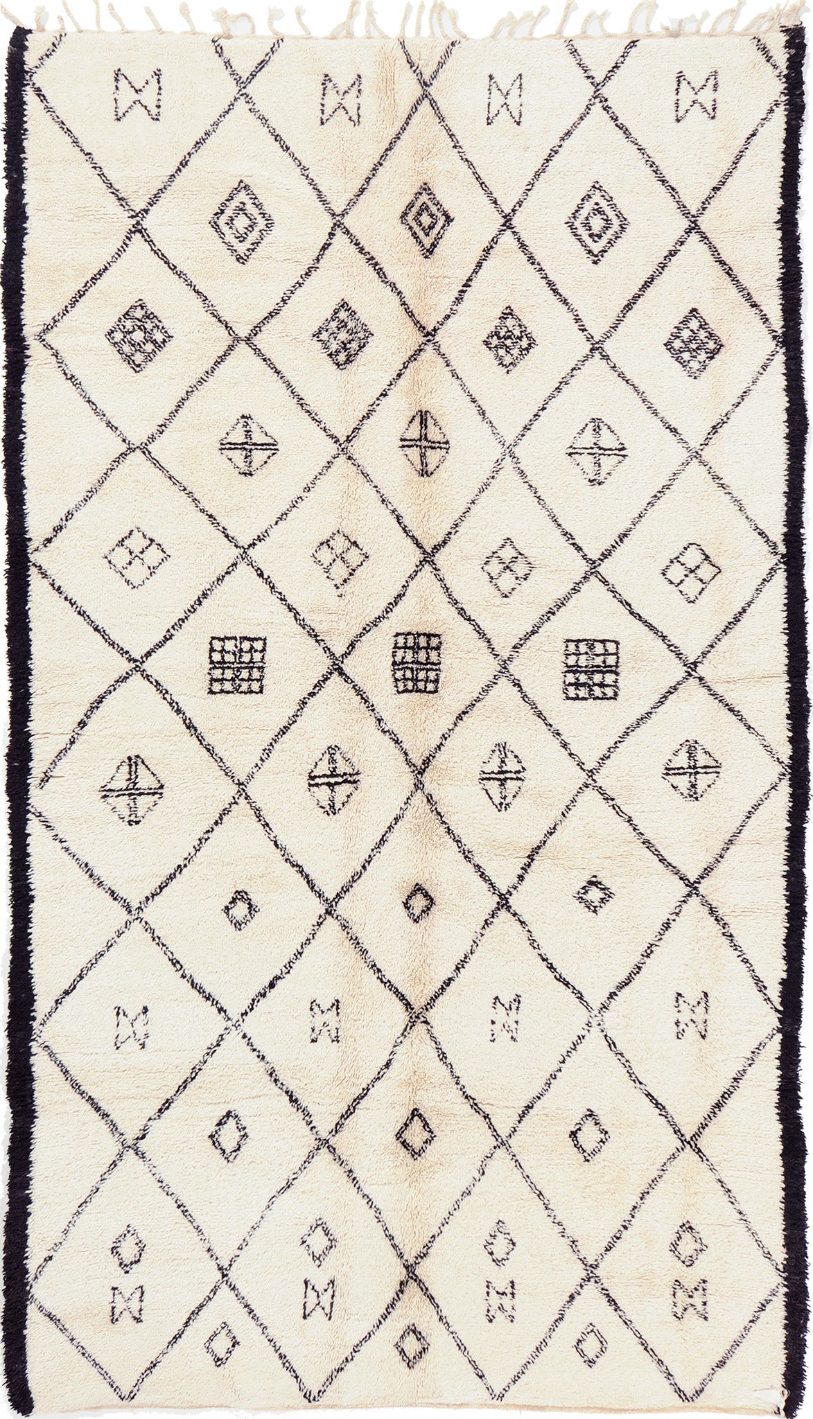 Modern Rug Image 13063 Vintage Moroccan Beni Ourain Tribe Berber Rug