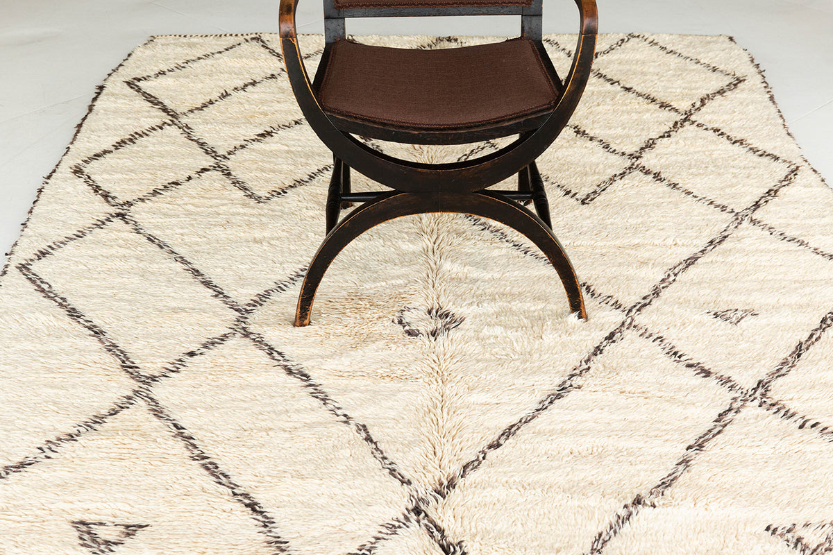 26598 - 6' 3" x 12' 1" - Vintage Moroccan Beni Ourain Tribe Berber Rug ...