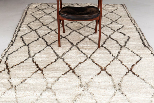Modern Rug Image 13040 Vintage Moroccan Beni Ourain Tribe Berber Rug