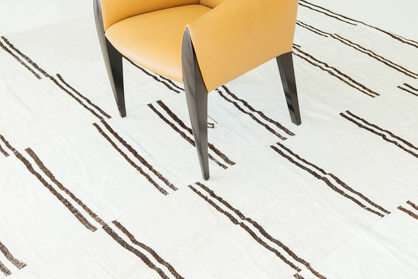 Vintage Anatolian Turkish Flat Weave Kilim - flat-weave kilim, hand-knotted in Turkey - styled in room setting [#42]