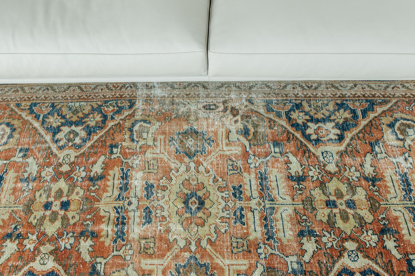 Antique Persian Mahal Distressed Rug 26769