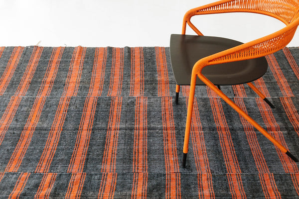 Turkish Tisse Kilim Flat Weave Rug - flat-weave kilim, hand-knotted in Turkey - detailed border and fringe [#16]