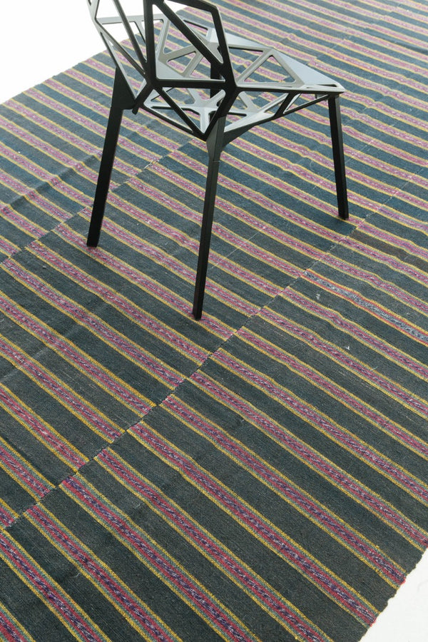 Turkish Tisse Kilim Flat Weave Rug - flat-weave kilim, hand-knotted in Turkey - detailed border and fringe [#18]